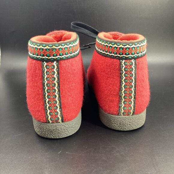 Nye Nesna Lobben Ankle Boots Winter Red Wool Felted Norwegian Norway Red Sz 37 - Picture 7 of 14